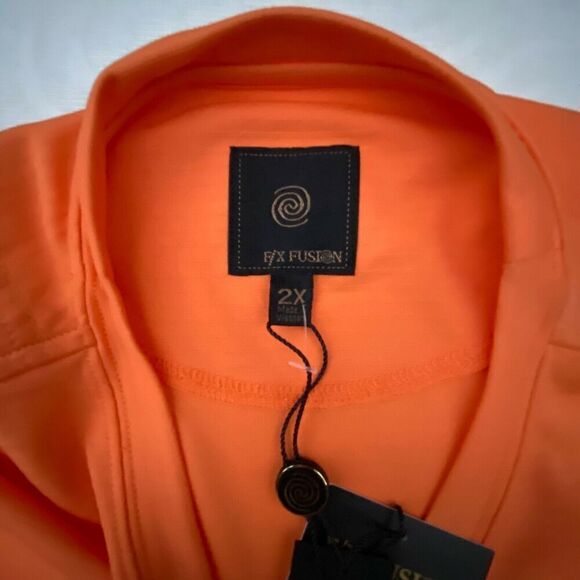 F/X Fusion Men's T-Shirt Size 2X Short Sleeve Crew Neck Pullover Orange Reg. New - Picture 5 of 12